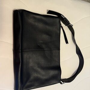 AllSaints Black Leather Shoulder Bag in like-new condition